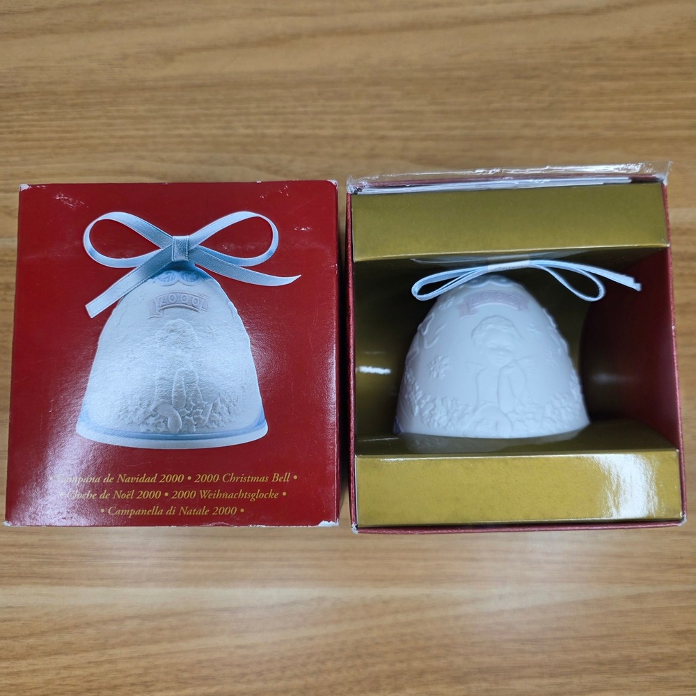 Lladro 2000 Christmas Bell Ornament Porcelain New In Box 16700 Made In Spain